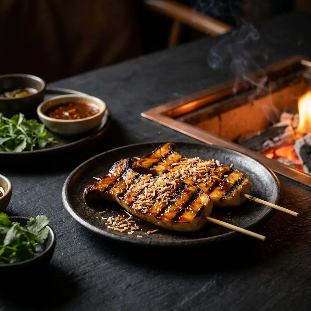 King oyster mushroom skewer