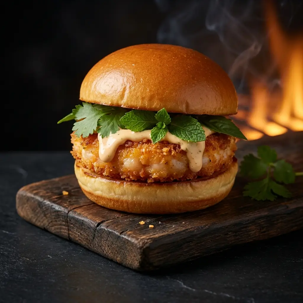 Prawn cake slider