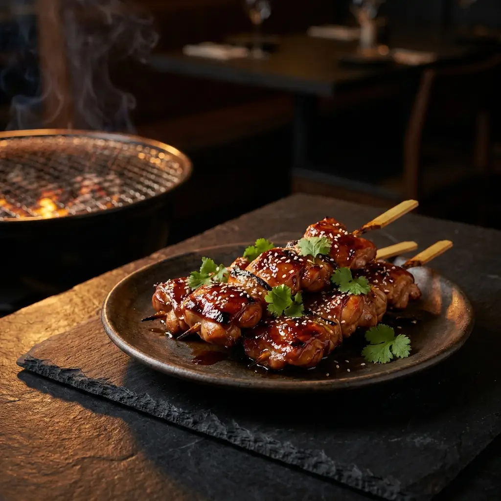 Sweet soy chicken skewer
